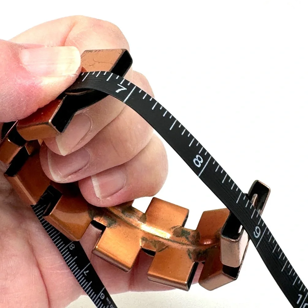 Renoir Vintage Copper Cuff Modernist Geometric Bracelet - Picture 15 of 16